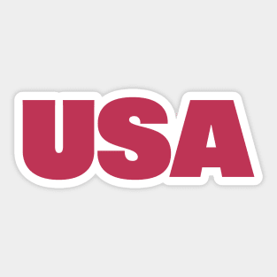 USA Viva Magenta Typography Sticker